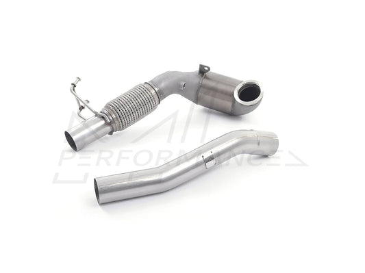 MillTek Volkswagen Stainless Steel Cast Downpipe with Race Cat - For Milltek Cat-Back (Inc. MK7 & MK7.5 Golf GTI) - ML Performance UK