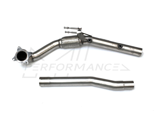 MillTek Volkswagen Stainless Steel Cast Large Bore Downpipe with Catalyst Delete - For Milltek 3" Cat-Back (Inc. MK5 & MK6 Golf GTI) - ML Performance UK