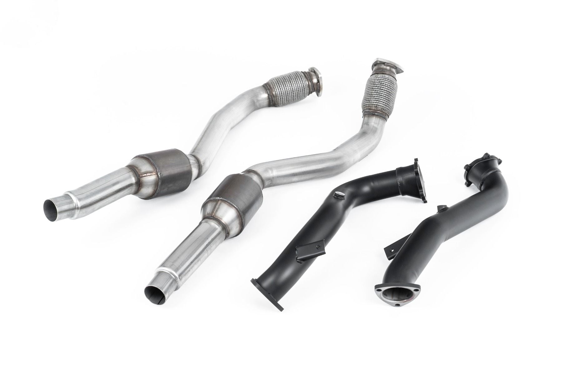 MillTek Audi C7 Large Bore Downpipes with Hi-Flow Sports Catalysts - For OE Cat-Back (Inc. RS6 & S6) - ML Performance UK