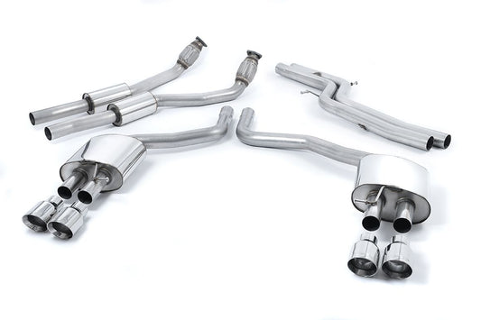 MillTek Audi C7 Non-Resonated Cat-Back Exhaust System S6 - ML Performance UK