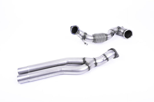 MillTek Audi Large Bore Downpipe with Catalyst Delete (Inc. 8S TTRS & 8V RS3) - ML performance UK
