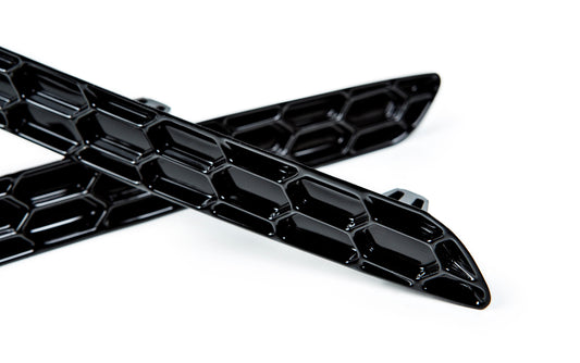 Acexxon R01-10-2 BMW Gloss Black Rear Reflector Insert Set - Honeycomb | ML Performance UK Car Parts
