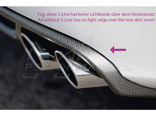 Rieger Audi B8 A4 Pre-Facelift without S-Line Exterior Diffuser - ML Performance UK