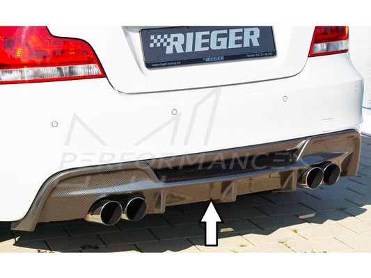 Rieger BMW 1 Series E82 E88 Rear Quad Diffuser (Inc. 118i, 120i, 128i & 135i) - ML Performance UK 