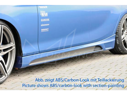 Rieger BMW F20 Sideskirts with Aluminium Mesh Cutout (Inc. 116i, 118i, 120d & M135i) - ML Performance UK