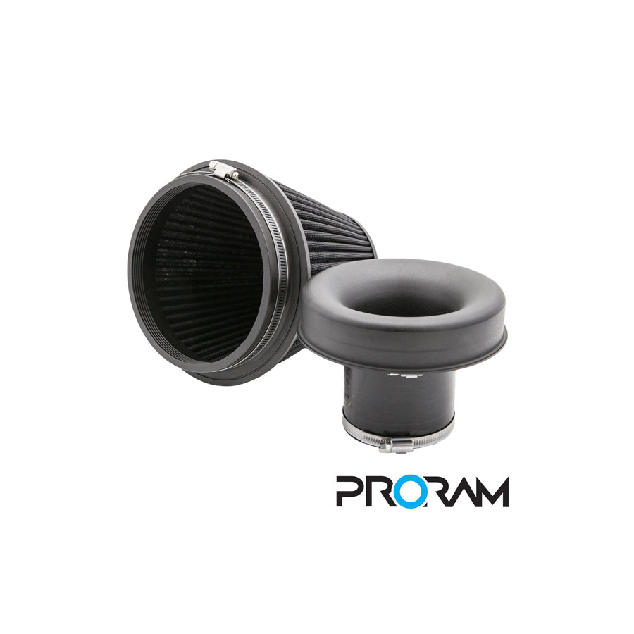 Ramair PRORAM 83mm ID Neck Large Cone Air Filter with Velocity Stack and Coupling - ML Performance UK