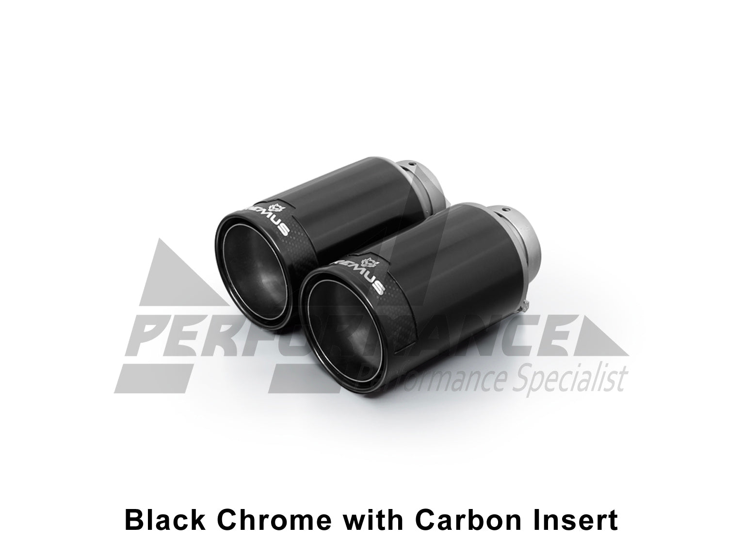 Remus BMWVW F80 F82 F87 Tailpipes (M2, M2 Competition, M3, M4 & MK7 Golf R) - Black Chrome with Carbon Insert-ML Performance