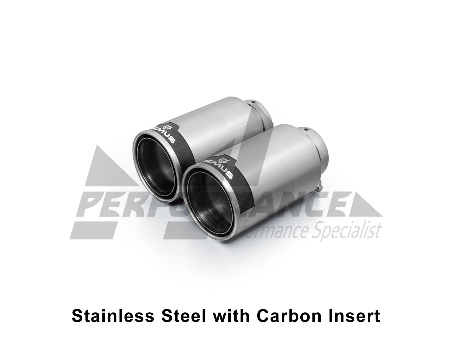 Remus BMWVW F80 F82 F87 Tailpipes (M2, M2 Competition, M3, M4 & MK7 Golf R) - Stainless Steel with Carbon Insert-ML Performance