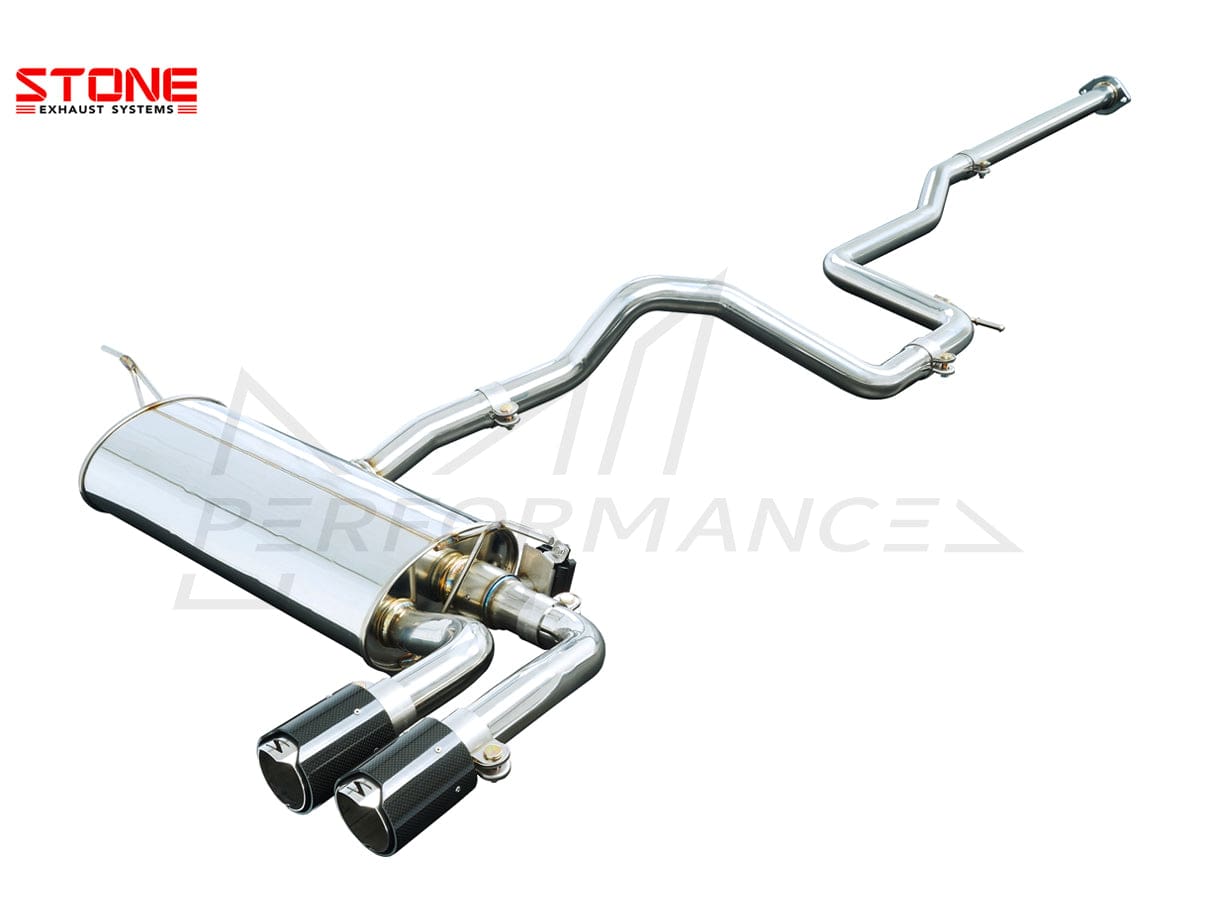 Stone Exhaust Ford 1.5T MK4 Focus Single Exit Twin Tailpipe Valvetronic Catback Exhaust System - ML Performance UK
