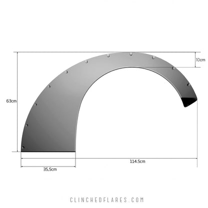 Clinched Slider 12cm (4.7″) Fender Flares
