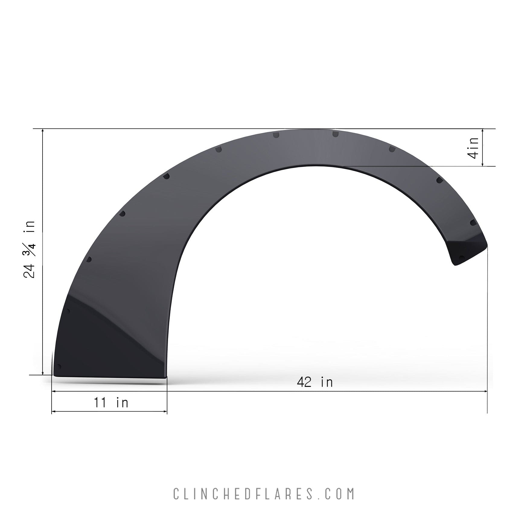 Clinched Slider 7cm (2.7″) Fender Flares