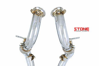 Stone Exhaust BMW S63M F90 F91 F92 F93 Catless Downpipe (M5 & M8) | ML Performance UK