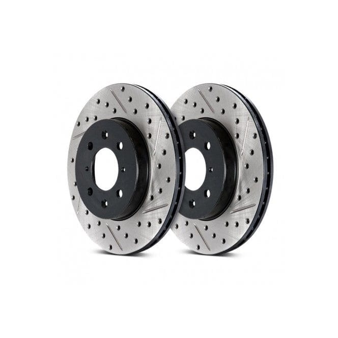 StopTech BMW F30 F32 370mm Drilled & Grooved Sport Front Brake Disc - Pair (Inc. 335i, 335d, 340i & 440i)