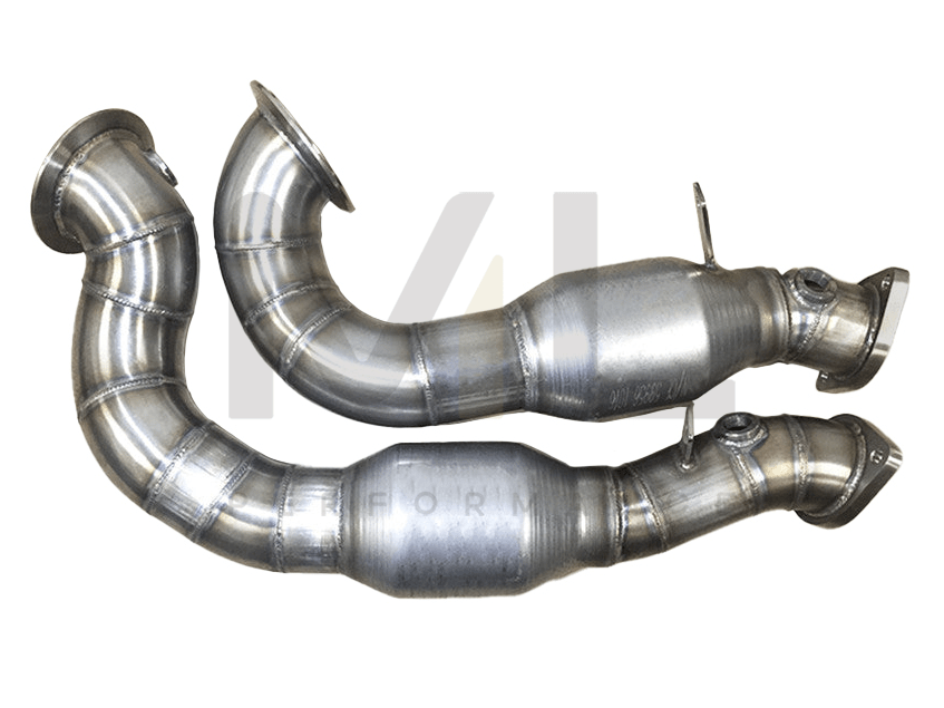 Ultimate Racing BMW N54 E82 E88 E90 E92 Metal Substrate High-Flow Catted Downpipes - RHD (135i & 335i) - ML Performance UK