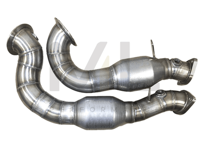 Ultimate Racing BMW N54 E82 E88 E90 E92 Metal Substrate High-Flow Catted Downpipes - RHD (135i & 335i) - ML Performance UK