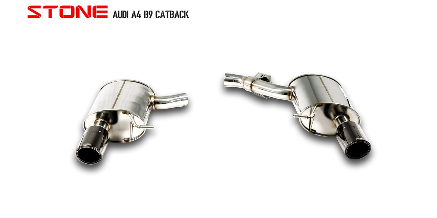 Stone Exhaust Audi EA888 B9 Valvetronic Catback Exhaust System (A4 45 TFSI & A5 45 TFSI) - ML Performance UK