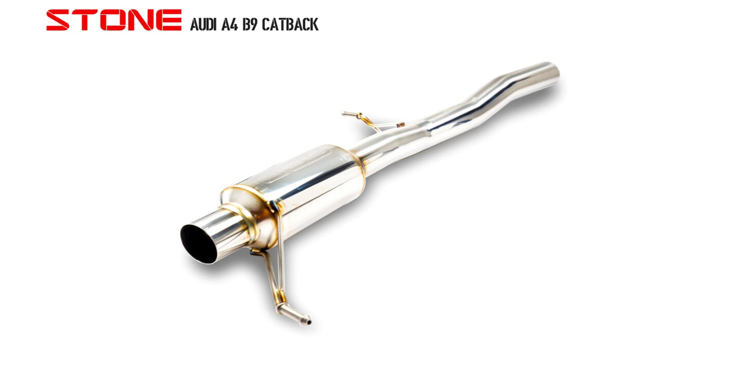 Stone Exhaust Audi EA888 B9 Valvetronic Catback Exhaust System (A4 45 TFSI & A5 45 TFSI) - ML Performance UK