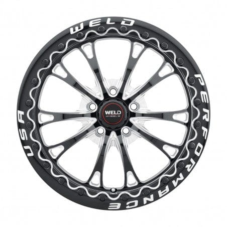 Weld S90800575P38 Belmont Beadlock S908 Wheel 20x10.5 5x127 ET38 BS7.25 Gloss Black MIL - DIA