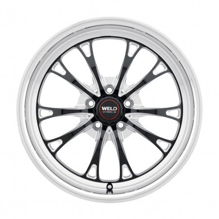 Weld S1577C063N10 Belmont Drag S157 Wheel 17x5 5x120.65 ET-10 BS2.6 Gloss Black MIL - DIA
