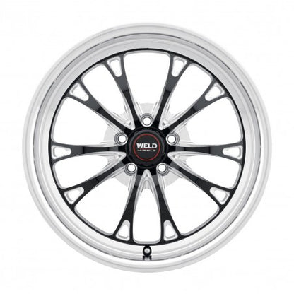 Weld S1577C063N10 Belmont Drag S157 Wheel 17x5 5x120.65 ET-10 BS2.6 Gloss Black MIL - DIA