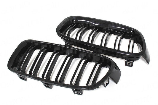 AUTOID BMW F30 F31 Gloss Black Kidney Grilles (Inc. 318i, 325d, 330i & 340i) - ML Performance UK