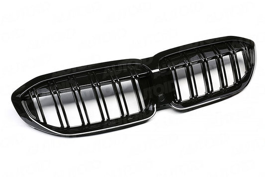 AUTOID BMW G20 G21 Gloss Black Kidney Grilles for BMW 3 Series (Inc. 320d, 320dx, 330i & 330ix) - ML Performance UK