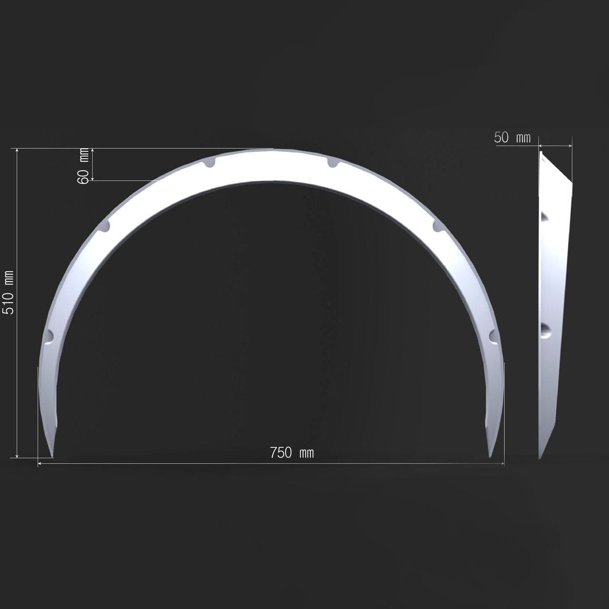 Clinched “Classic” 5cm (2”) Fender Flares