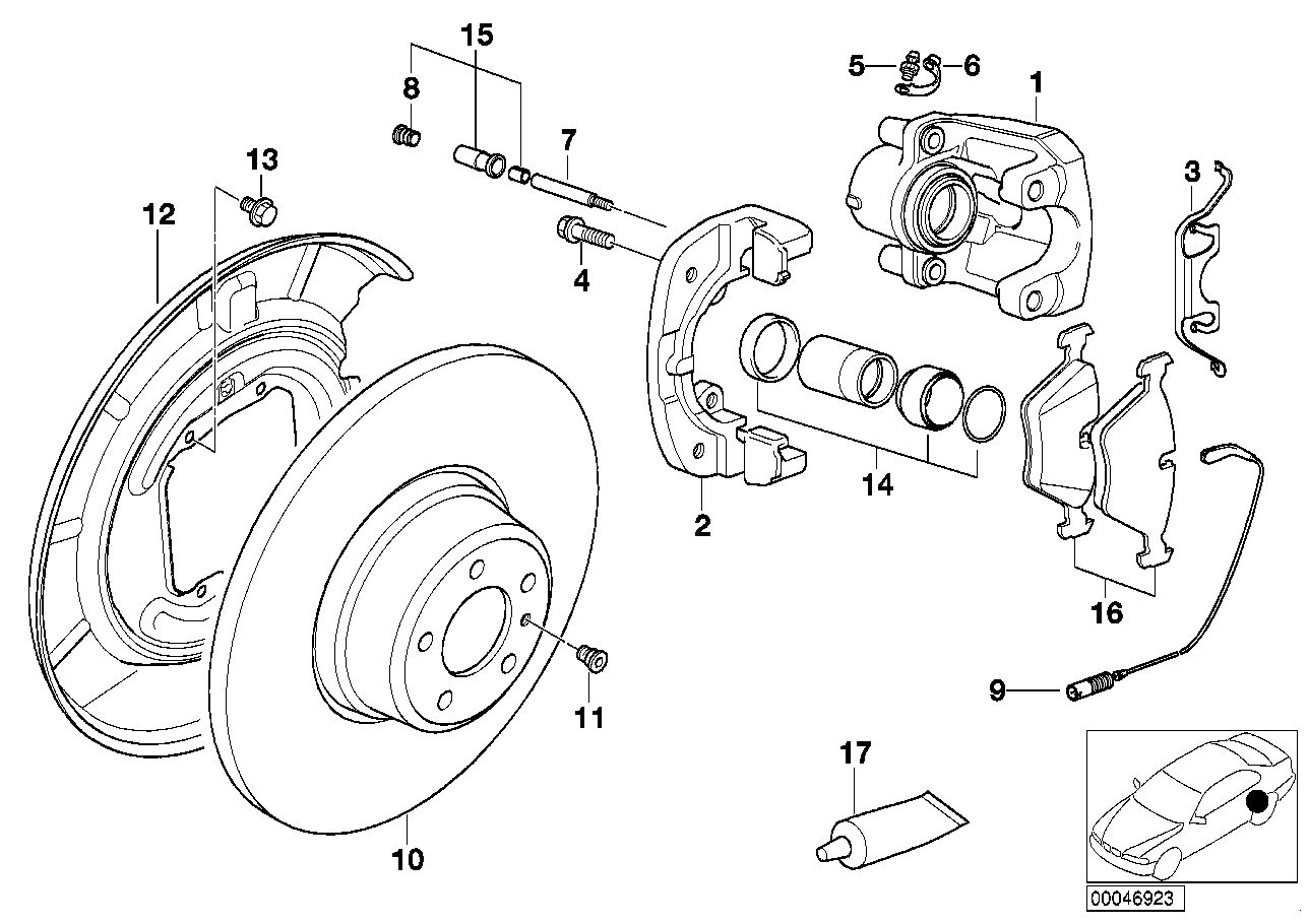 Genuine BMW 34211163333 E38 Caliper Housing Left (Inc. 740d, 750iL & 750iLP) | ML Performance UK UK Car Parts