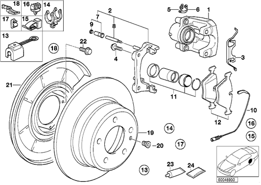 Genuine BMW 34212227520 E36 Caliper Housing Right (Inc. M3)
