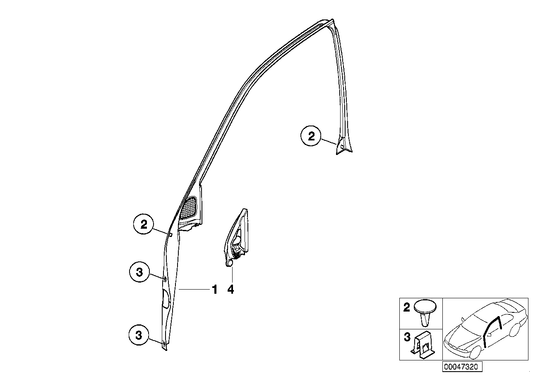 Genuine BMW 51338212521 E46 Cover, Window Frame With Speaker, Left (Inc. 320d, 320i & 316i 1.6) | ML Performance UK UK Car Parts