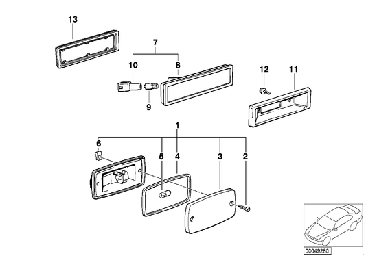 Genuine BMW 63141385420 E30 Side Marker Light, Rear (Inc. M3)