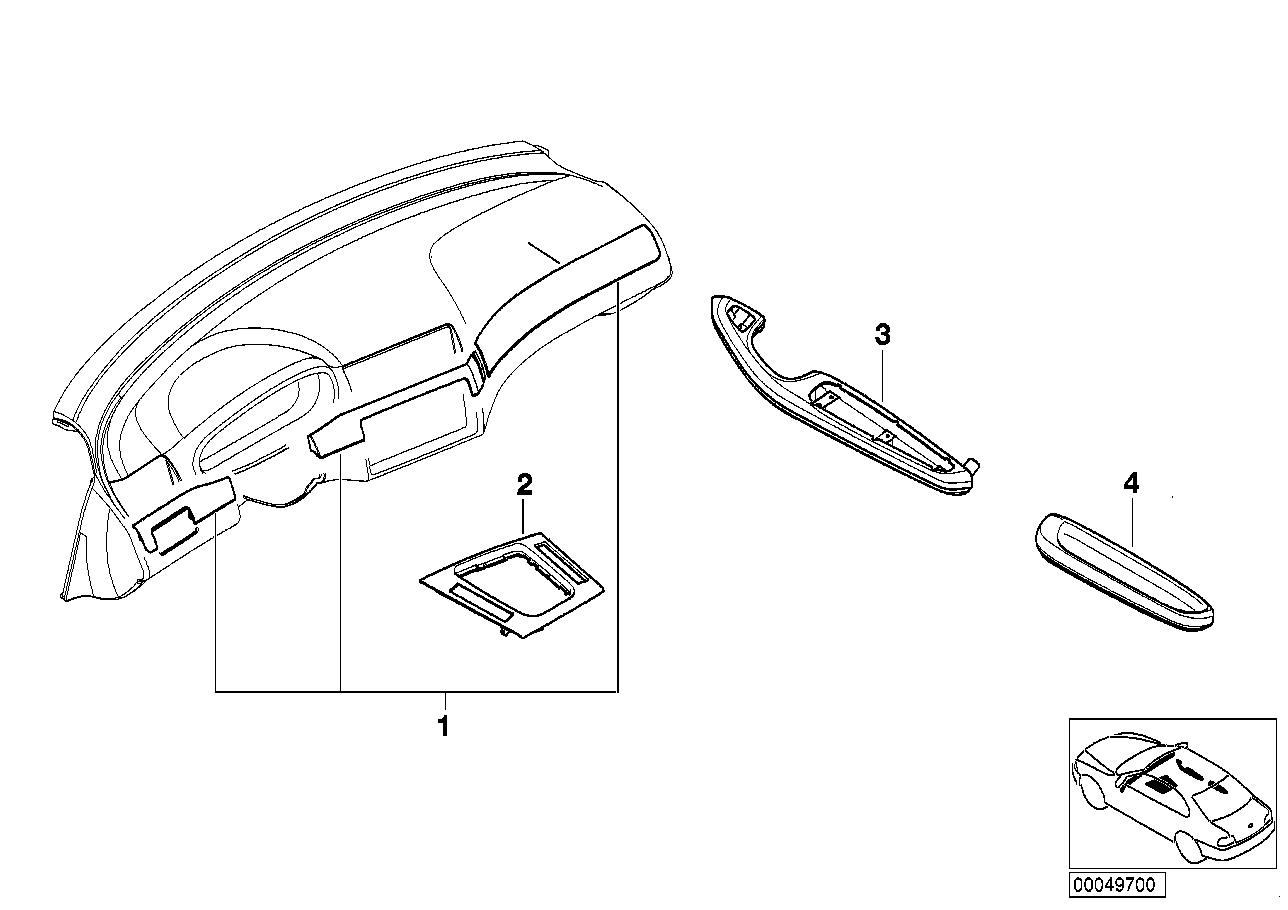 Genuine BMW 51437895400 E46 Armrest, Aluminium, Rear Right SCHWARZ/CUBE SI (Inc. 320Ci, 325Ci & 316Ci) | ML Performance UK Car Parts