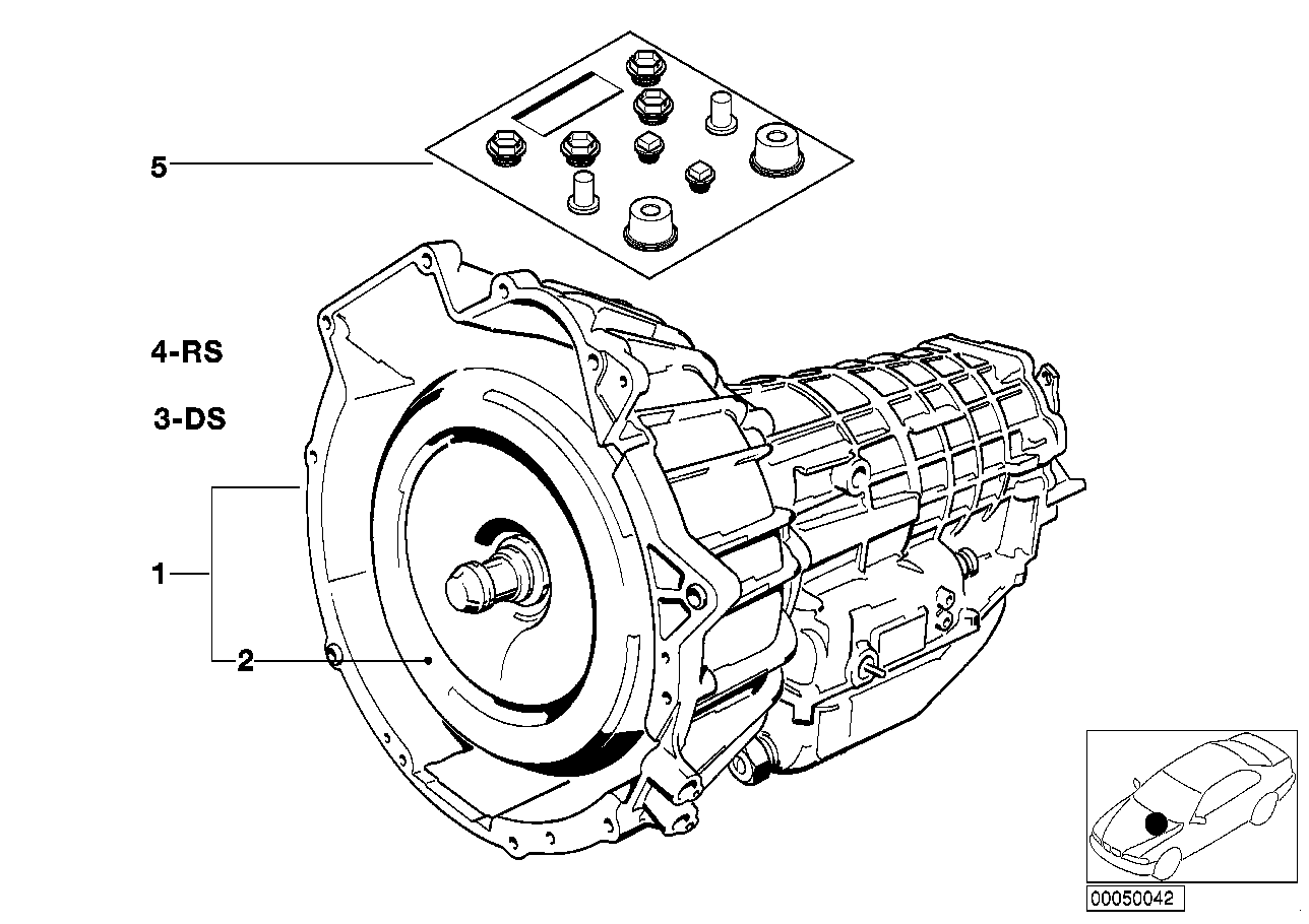 Genuine BMW 24001215827 E28 Exch. Automatic Transmission 4HP22-VD (Inc. 518i) | ML Performance UK UK Car Parts