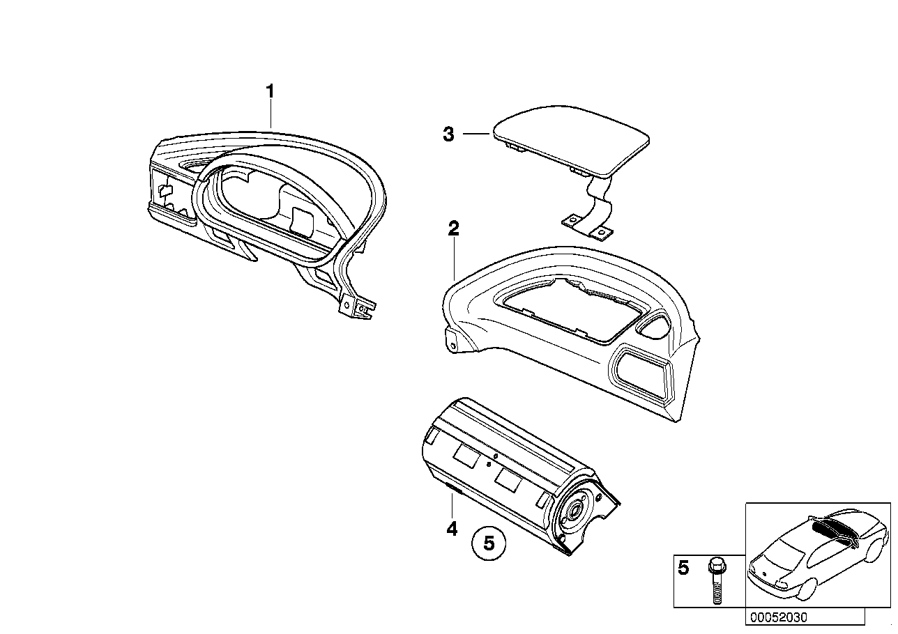 Genuine BMW 51458399940 E36 I-Panel, Top, Co-Driver SCHWARZ (Inc. Z3 3.0i, Z3 2.0 & Z3 1.9) | ML Performance UK UK Car Parts