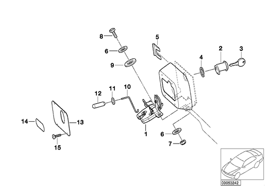 Genuine BMW 51211901537 E39 E46 E53 Lock With Code, Left (Inc. Z3 3.0i, 528i & 316i) | ML Performance UK UK Car Parts