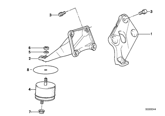 Genuine BMW 11811136614 E34 Supporting Bracket Right (Inc. 518g & 518i) | ML Performance UK UK Car Parts