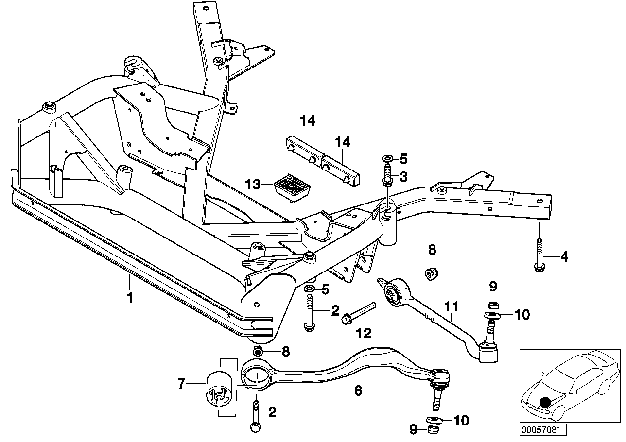 Genuine BMW 31106750562 E52 Wishbone, Right (Inc. Alpina V8 & Z8) | ML Performance UK UK Car Parts