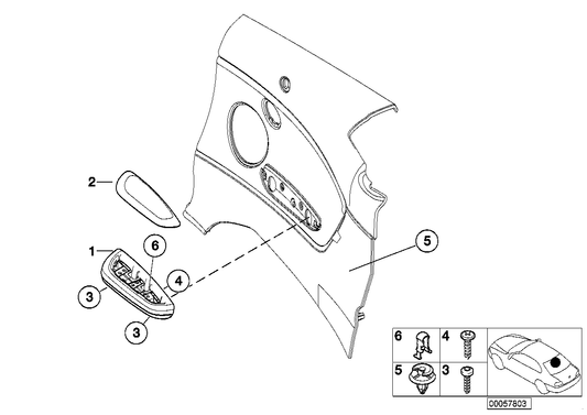 Genuine BMW 51437894442 E46 Armrest Upper Part Rear Right GRAU (Inc. M3) | ML Performance UK UK Car Parts