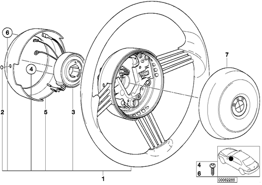 Genuine BMW 32346755998 E52 Hub Cap, Airbag TOPASBLAU (Inc. Z8) | ML Performance UK UK Car Parts