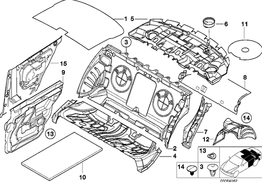 Genuine BMW 51488204048 E46 Sound Insulating Lateral Trim Panelrigh (Inc. M3, M3 CSL & 316Ci) | ML Performance UK UK Car Parts