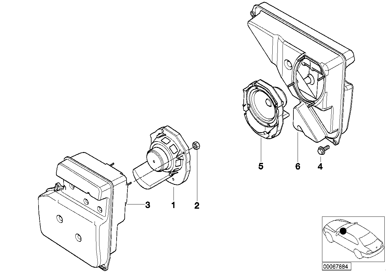 Genuine BMW 65138380571 E52 Loudspeaker Box, Left (Inc. Alpina V8 & Z8) | ML Performance UK UK Car Parts