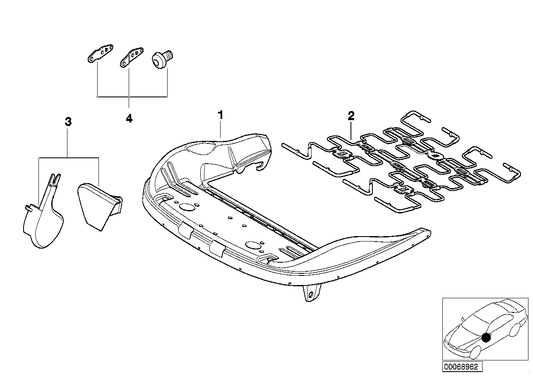 Genuine BMW 52108260850 E46 Right Set Of Covers HELLBEIGE (Inc. 318ti, 320Ci & 320Cd) | ML Performance UK Car Parts