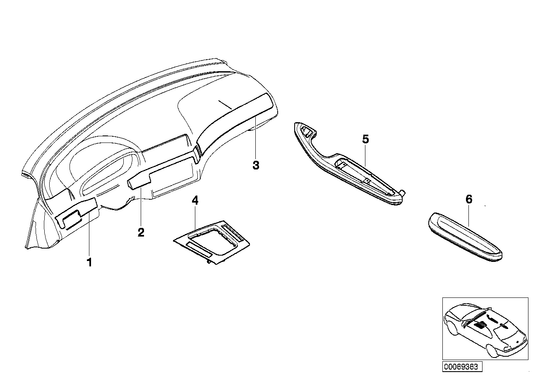 Genuine BMW 51437895836 E46 Armrest, Aluminium, Rear Right GRAU/SHADOW (Inc. M3, 325Ci & 330Cd) | ML Performance UK UK Car Parts