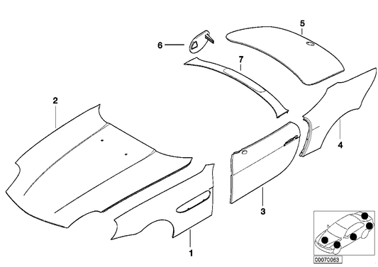Genuine BMW 51177009897 E52 Fill-In Flap, Primed (Inc. Alpina V8 & Z8) | ML Performance UK UK Car Parts