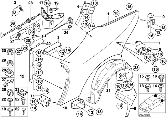 Genuine BMW 41357011641 E52 Bracket, Reinforcem., Side Panel, Ft Lft (Inc. Alpina V8 & Z8) | ML Performance UK UK Car Parts