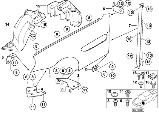Genuine BMW 51718234135 E52 Cover, Wheell Housing, Front Left (Inc. Alpina V8 & Z8) | ML Performance UK UK Car Parts