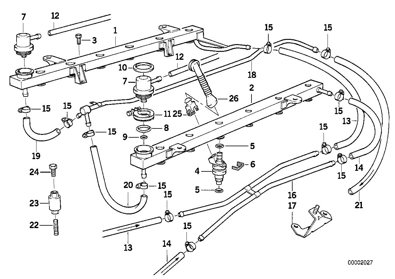 Genuine BMW 11611725819 E32 E31 Fuel Pipe Bracket (Inc. 750i, 750iL & 750iLS) | ML Performance UK UK Car Parts