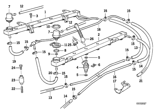 Genuine BMW 11611725819 E32 E31 Fuel Pipe Bracket (Inc. 750i, 750iL & 750iLS) | ML Performance UK UK Car Parts