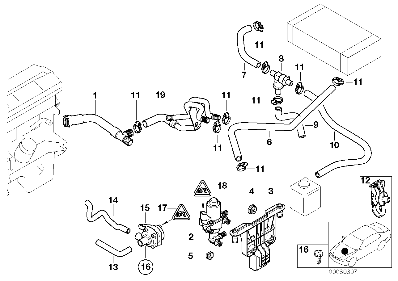Genuine BMW 64128379343 E39 Double Pipe 2 (Inc. 525i, 523i & 528i) | ML Performance UK UK Car Parts