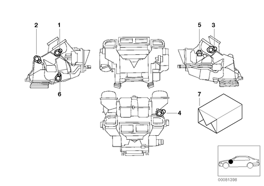 Genuine BMW 64118363780 E39 E53 Set Of Small Parts Adjust.Lever SIEMENS/VALEO (Inc. 535i, X5 3.0i & 540iP) | ML Performance UK UK Car Parts